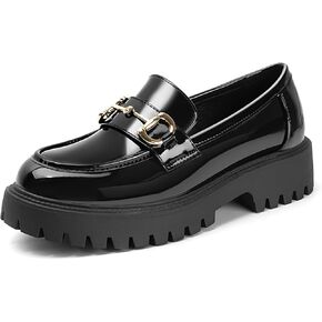 MUSSHOE Loafers for Women Platform Chunky Comfortable Slip-On Womens Loafers Fashion Business Work Dressy Casual Shoes
