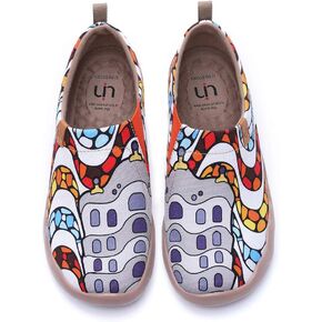 UIN Women's Artistic Slip-On Shoes Vibrant Floral Casual Loafers Lightweight Comfortable Travel Footwear