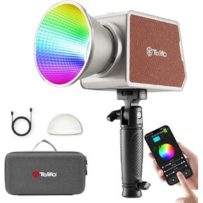 Tolifo 60W/100W RGB Photo Lights for Photography with 20 Effects, APP Control Light for Video Recording, Ultra-Portable 4500mAh Rechargeable