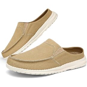 Mishansha Canvas Mules for Women Comfortable Slip on Shoes Men's Women's Indoor Outdoor House Shoes