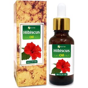 Hibiscus Oil (Hibiscus Sabdariffa L) Therapeutic Essential Oil by Salvia Amber Bottle 100% Natural Uncut Undiluted Pure Cold Pressed Oil (1.01 floz with dr)