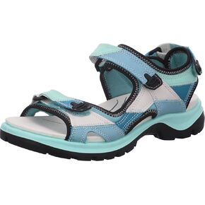 ECCO Women's Yucatan Sport Sandal, Aquatic Patchwork, 9-9.5