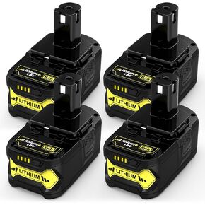 6.0Ah 4Packs P108 18V Battery Compatible with Ryobi 18V ONE+ Battery Replacement P108 P102 P103 P104 P105 P107 P109 P122 Cordless Tool Batteries Rapid Rechargeable Batteries