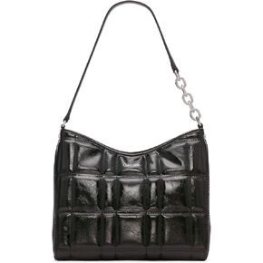 Calvin Klein Nova Chain Hobo Shoulder Bag, Silver Mink, One Size