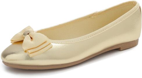 Women's Round Toe Cute Bow Trim Ballet Flats in Saudi Arabia