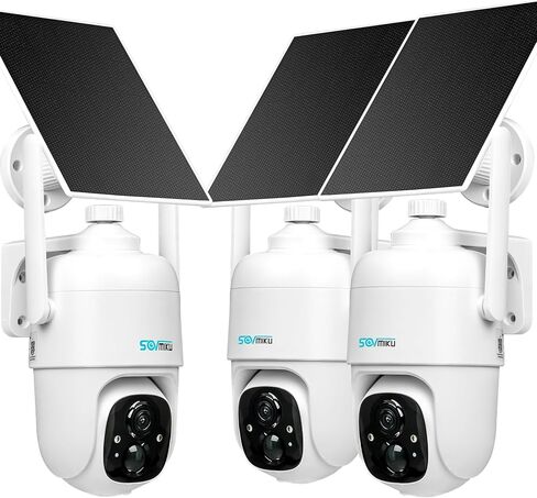 Vicohome 4CQ4G 2K AI Solar Security Camera Wireless Outdoor, Battery Powered Cam, Color Night Vision, Two Way Audio, Motion Detection, Easy to Setup, Audible Flashlight Siren, 180 Days Exchange Policy in Kuwait
