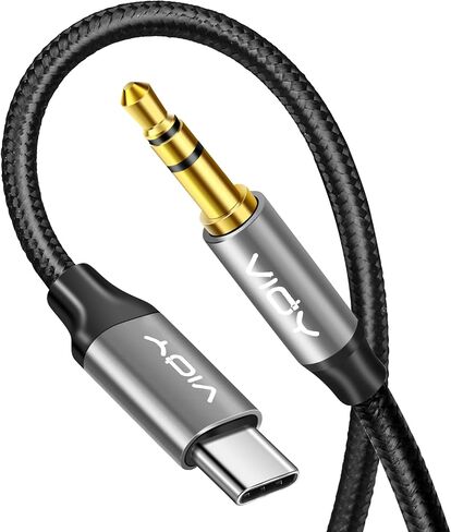 VIOY Aux to USB C 3.3 FT, Type C to 3.5 mm Male Audio Aux Jack Cable-USB C to Aux Male Headphone Car Stereo Cord Compatible with iPhone 15/15Plus/Pro/Pro Max, Galaxy S23 Ultra iPad Pro Air Pixel 7… in Saudi Arabia
