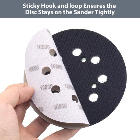 100 Pcs 5 Inch Wet Dry Sanding Discs Hook and Loop, 8 Holes 400 600 800 1000 1200 1500 2000 2500 3000 5000 Grit Silion Carbide Orbital Sander Sandpaper Assortment in Kuwait