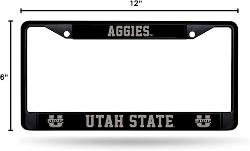 Rico Industries NCAA Arizona Wildcats Black Chrome Frame with Printed Inserts 12" x 6" Car/Truck Auto Accessory in Saudi Arabia