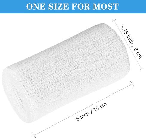 4 Pack 6 Inch Wrist Sweatbands Tennis Wrist Bands Absorbent Sweat Band for Men and Women, Breathable Cotton Sweatbands for Work Out, Basketball, Running Athletic Sports -Black & Blue in Kuwait