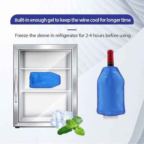 Wine Cooler | Bottle Cooler Fits 750ml and 1.5L Bottle | Wine Chilling Sleeves Ideal For Champagne Wine and Beer(2Pack yellow) in Saudi Arabia