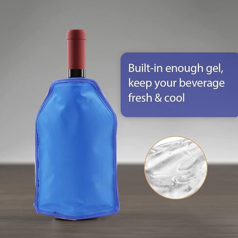 Wine Cooler | Bottle Cooler Fits 750ml and 1.5L Bottle | Wine Chilling Sleeves Ideal For Champagne Wine and Beer(2Pack yellow) in Saudi Arabia