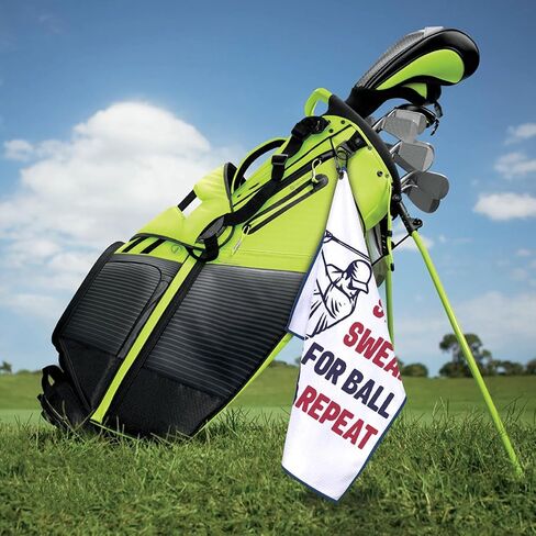 Swing Swear Repeat Printed Microfiber Golf Towel, Funny Golf Towel Gifts and Golf Accessories for Men Women Dad Mom Grandpa, Retirement Birthday Gift for Golf Lover Golfer Golf Fan in Saudi Arabia
