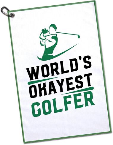 Swing Swear Repeat Printed Microfiber Golf Towel, Funny Golf Towel Gifts and Golf Accessories for Men Women Dad Mom Grandpa, Retirement Birthday Gift for Golf Lover Golfer Golf Fan in Saudi Arabia