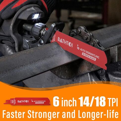 25 Pack 9 Inch 6/12 Tpi Reciprocating Saw Blades for Wood and Nail-Embedded Wood Cutting, Bi-Metal Sawzall Blades with 8% Cobalt for Longer Life and Faster Cutting Speed in Saudi Arabia