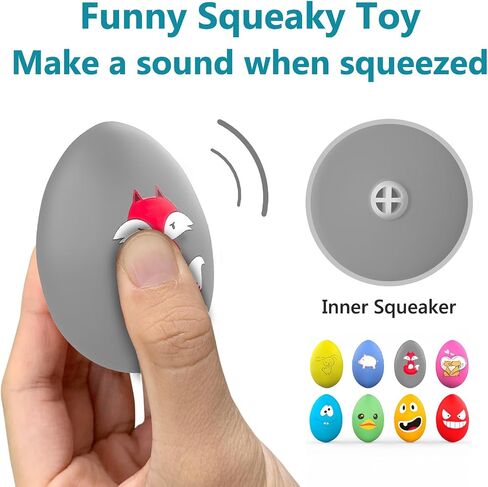 SCHITEC Squeaky Dog Toys, [8 Pack] Latex Squeak Dog Ball for Small Pets & Puppies, 2.3" Soft Rubber Bouncy Interactive Fetch Balls in Kuwait