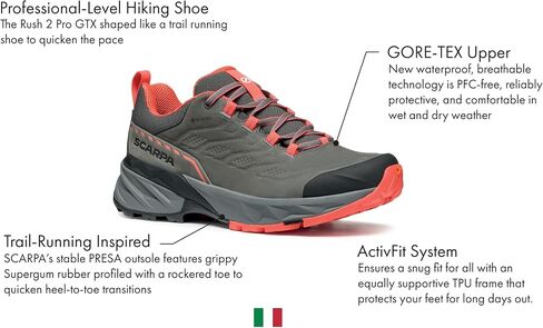 SCARPA Women's Rush 2 Pro GTX Waterproof Gore-Tex Hiking Shoes in Saudi Arabia
