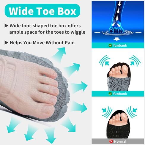 Barefoot Shoes Women Men Minimalist Zero Drop Wide Toe Box Water Shoes Hiking Barefoot Footwear Unisex Sneakers for Workout Cross-Trainer Walking Running Camping Beach Weightlifting Grounding Sport in Saudi Arabia