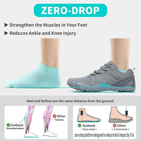 Barefoot Shoes Women Men Minimalist Zero Drop Wide Toe Box Water Shoes Hiking Barefoot Footwear Unisex Sneakers for Workout Cross-Trainer Walking Running Camping Beach Weightlifting Grounding Sport in Saudi Arabia