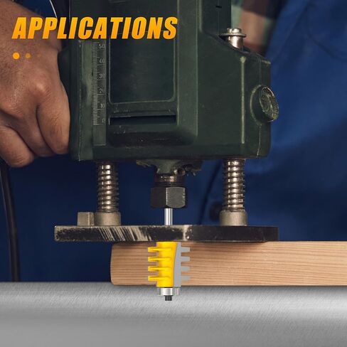 3PCS Reversible Finger Joint Router Bit & Tongue and Groove Router Bit 1/4 Inch Shank Woodworking Carbide Joinery Wood Milling Cutter for Cabinet Door, Frames and More in Saudi Arabia