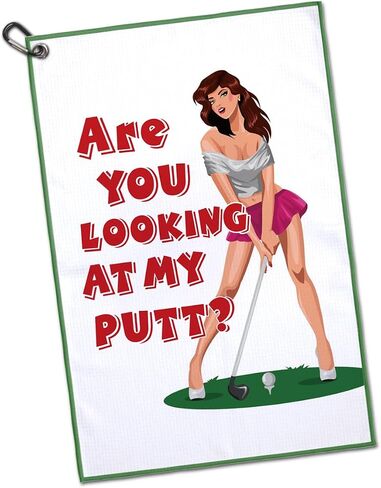 I Know I Play Like A Girl Printed Microfiber Golf Towel, Funny Golf Towel Gifts and Golf Accessories for Women Girlfriend Mom Mother, Mothers Day Birthday Gift for Golf Lover Golfer in Saudi Arabia