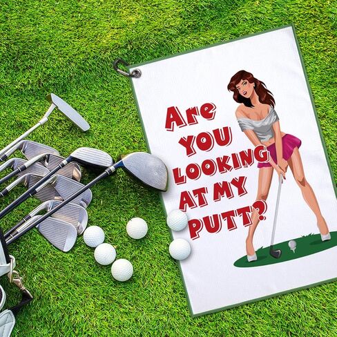 I Know I Play Like A Girl Printed Microfiber Golf Towel, Funny Golf Towel Gifts and Golf Accessories for Women Girlfriend Mom Mother, Mothers Day Birthday Gift for Golf Lover Golfer in Saudi Arabia
