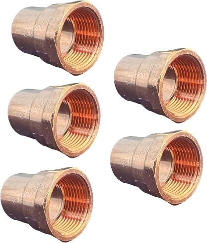 EZ-FLUID Plumbing (10 Pack) 1/2" C X FIP LF Copper Female Adapter Pressure Copper Fittings,Sweat Solder Connection for Residential,Commercial Copper Pipe. in Kuwait