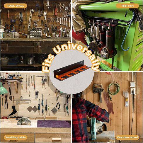 Air Tool Holder, Air Tool Rack for Garage Walls and Tool Cart Storage Organizer，Wall Mounted Lockable Pneumatic Tool Hanger for Air Compressor Tools, Pneumatic Nail Gun, Black-5 Slots in Saudi Arabia