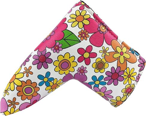 Foretra - Limited Edition Flowers Pattern Putter Headcover Quality PU Leather Magnetic Closure for Mallet Style Putters in Saudi Arabia