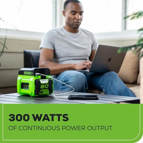 Greenworks Pro 80V (300 Watt) Power Inverter, 120V AC, for Charging Small Electronics, Smart Phones, Tablets, Small Televisions, Tool-Only, IV80A00 in Kuwait