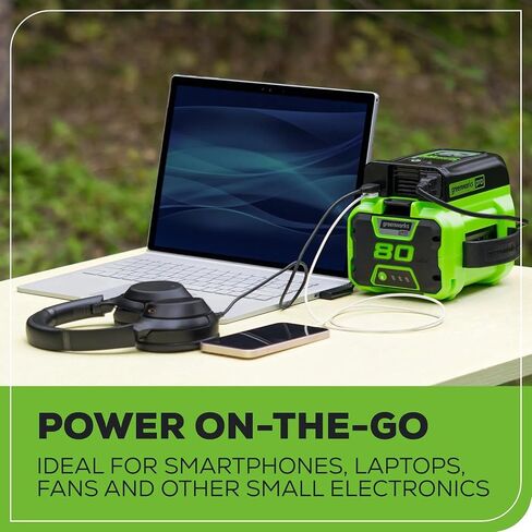 Greenworks Pro 80V (300 Watt) Power Inverter, 120V AC, for Charging Small Electronics, Smart Phones, Tablets, Small Televisions, Tool-Only, IV80A00 in Kuwait