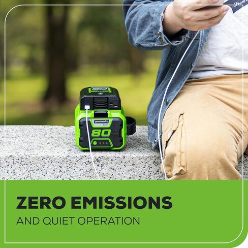 Greenworks Pro 80V (300 Watt) Power Inverter, 120V AC, for Charging Small Electronics, Smart Phones, Tablets, Small Televisions, Tool-Only, IV80A00 in Kuwait