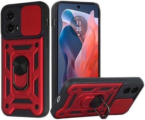 for Motorola Moto G 5G (2024) - Shockproof Tuff Hybrid Phone Case Cover - QS Black in Saudi Arabia