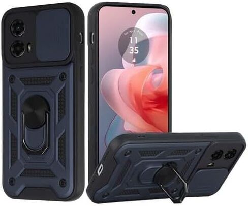 for Motorola Moto G 5G (2024) - Shockproof Tuff Hybrid Phone Case Cover - QS Black in Saudi Arabia