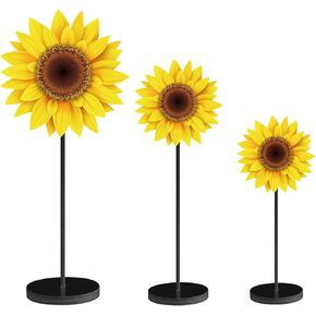 Maitys 3 Pcs Sunflower Decor Butterfly Table Decorations Pink Purple Butterfly Centerpieces for Tables Sunflower Wooden Sign Tabletop Summer Spring Decorations for Home(Classic)