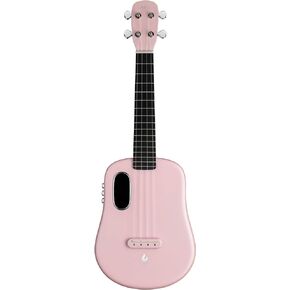 LAVA U Carbon Fiber Ukulele with Effects Concert Travel Ukulele with Case Pick and Charging Cable (FreeBoost, Sparkle Black, 23-inch)