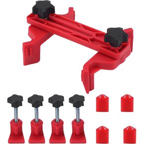 9 PCS Car Engine Gear Locking Tool Kit, Waterproof Durable Vehicle Cam Gear Clamp Accessories, Universal Anti-Slip Automotive Dual Camshaft Clamp Replacement for Truck SUV Car (Red)