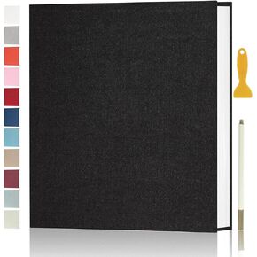 Photo Album Self Adhesive Pages for 4x6 5x7 8x10 Pictures Scrapbook Magnetic Photo Albums with Sticky Pages Books with A Metallic Pen for Baby Wedding Family 11x10.6 LightBlue 60 Pages