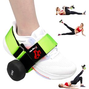 Fragraim Dumbbell Foot Attachment, Tibialis Trainer, Dumbbell Ankle Strap, Adjustable Ankle Leg Extension Strap for Strengthening HIPS, Legs, Knees and Calf, Easy to Disassemble (Green) in Kuwait