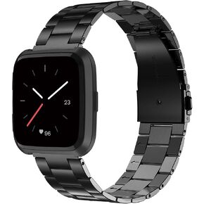 Wearlizer من الفولاذ المقاوم للصدأ متوافق مع Fitbit Versa/Versa 2 /Versa Lite/Versa SE Bands للنساء والرجال، بديل خفيف الوزن رفيع للغاية متوافق مع Fitbit Versa in Kuwait
