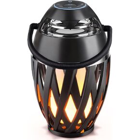 Flame Outdoor Bluetooth Speakers, LED Table Lamp Speaker, Flame Light Speaker, Portable Wireless Waterproof Outdoor/Indoor LED Flickers Speaker with Handle, Gifts for Men (A1)