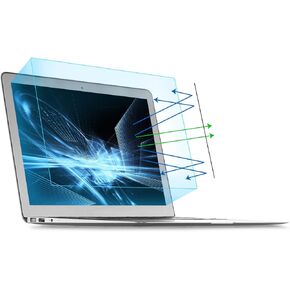 MOSISO 2 Pack Screen Protector Compatible with MacBook Air 13 inch A1466 A1369 2010-2017 Release, Matte Blue Light Blocking Anti-UV Eye Protection Laptop Screen Filter Film, Clear