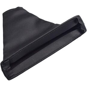 Hacreyatu Black PU Leather Shift Lever Shift Strap Trunk Cover, Car Handbrake Leather Cover, for Toyota Corolla 2007-2013