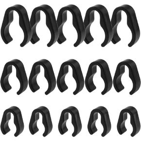 Microphone Bracket Cable Clip ABS Plastic Clip Universal Microphone Cable Clip is suitable for studio accessories(15mm,20mm,25mm)-15 pieces