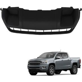 munirater Front Bumper Lower Skid Plate Plastic with Tow Hook Holes Replacement for 2015-2020 Colorado GM1095206 22891697