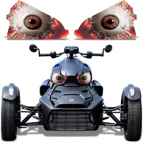 AMR Racing Roadster Headlight Eye Graphics Decal Cover Compatible with Can-Am Ryker 2019-2022 - Spliced