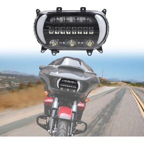 LED Headlight for Road Glide, Front Head light Headlamp with High/Low Beam DRL Turn Signal Light Compatible with Harley Davidson Road Glide 2015-2020