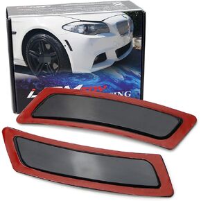 iJDMTOY Crystal Clear Lens Front Bumper Side Markers Compatible With 2011-16 BMW F10/F11 5 Series 525i 528i 530i 535i 545i 550i M5, Replace OEM Amber Reflector Assy