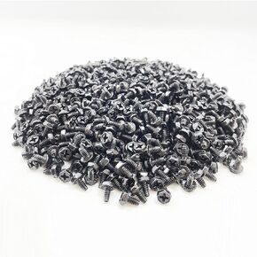 Bfenown100PCS 6#-32x6 Hex Phillips Head Replacement PC Computer Case Mounting Screws Fastener for Building Repairing and Maintaining Computer Systems