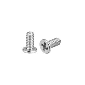 uxcell M1.4x5mm Phillips Screw Fastener Silver Tone 2.5mm Dia Screw Head for Laptop PC TV Fan Switch 100pcs